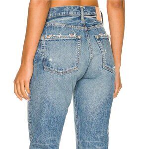 MOUSSY VINTAGE Loews Distressed High Waist Straight Leg Jeans